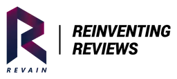 Revain logo, horizontal version, on a transparent background