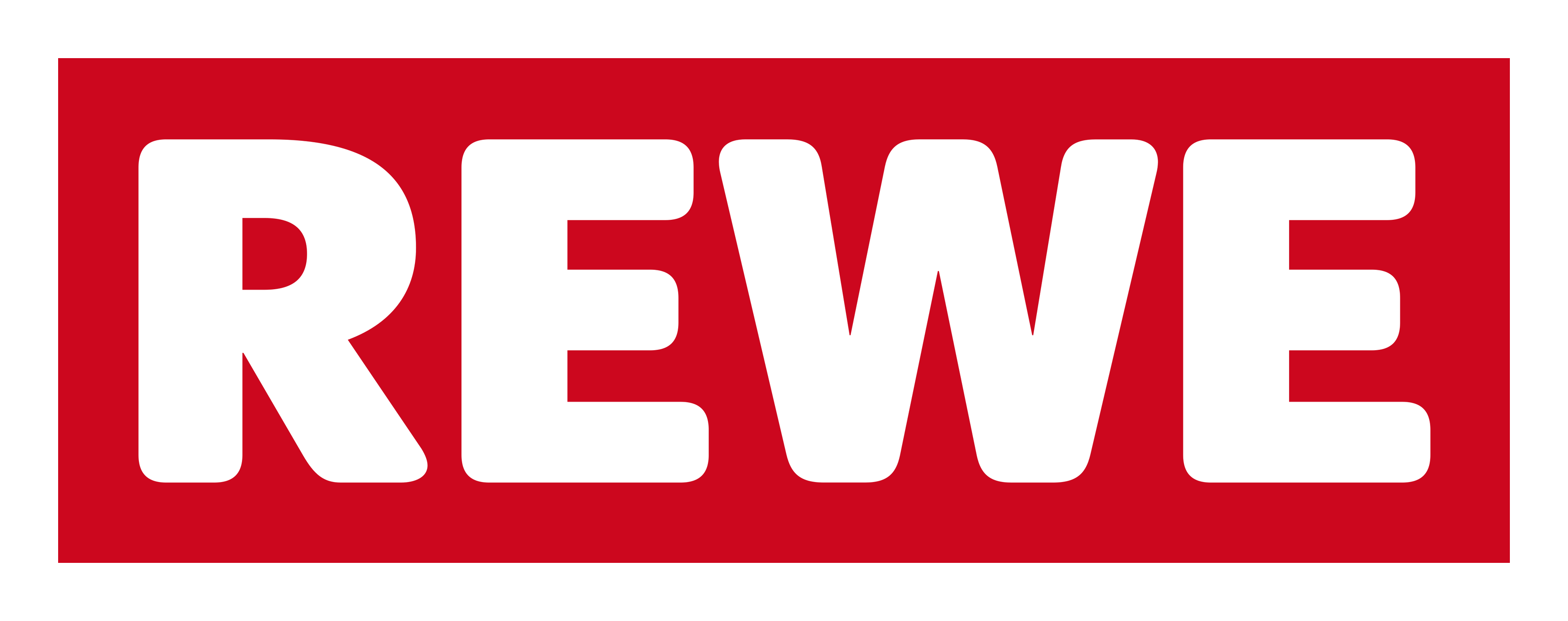 Rewe logo on a transparent background