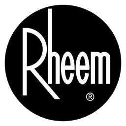 Rheem logo, black icon version, on a transparent background
