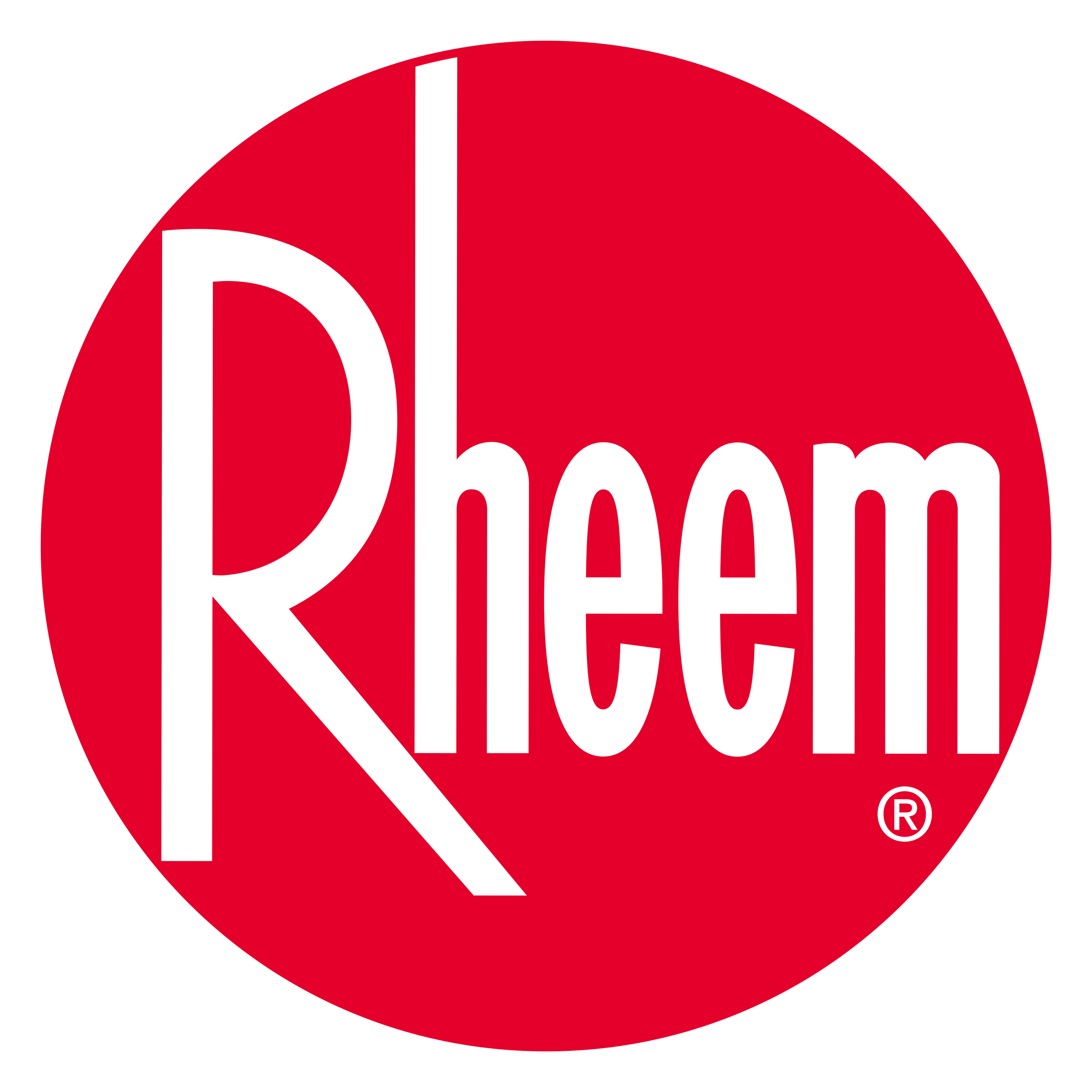 Rheem logo on a transparent background