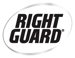 Right Guard logo, monochrome version, on a transparent background
