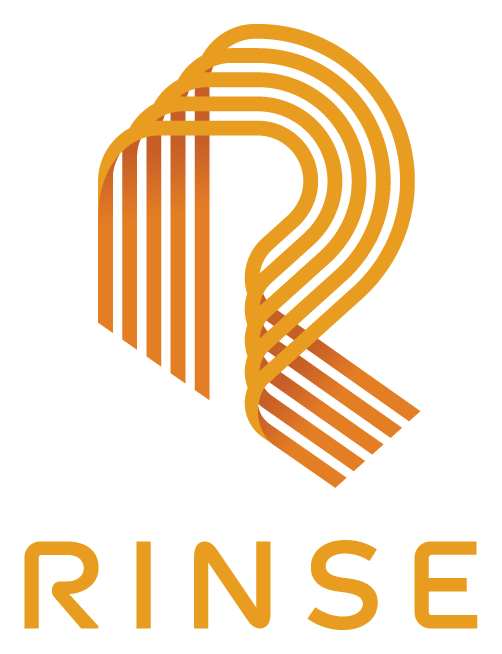 Rinse logo, horizontal version, on a transparent background