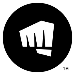 Riot Games logo, black icon version, on a transparent background