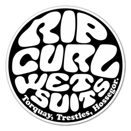 Rip Curl logo, monochrome icon version, on a transparent background