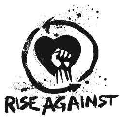 Rise Against logo, black icon version, on a transparent background