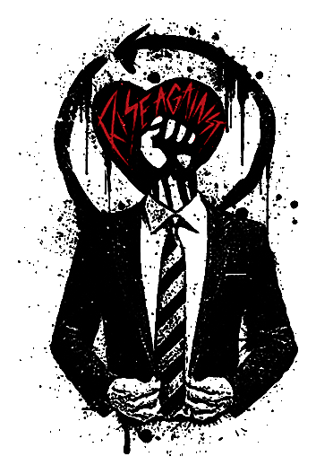 Rise Against logo, black version, on a transparent background