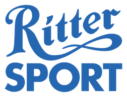 Ritter Sport logo, horizontal version, on a transparent background
