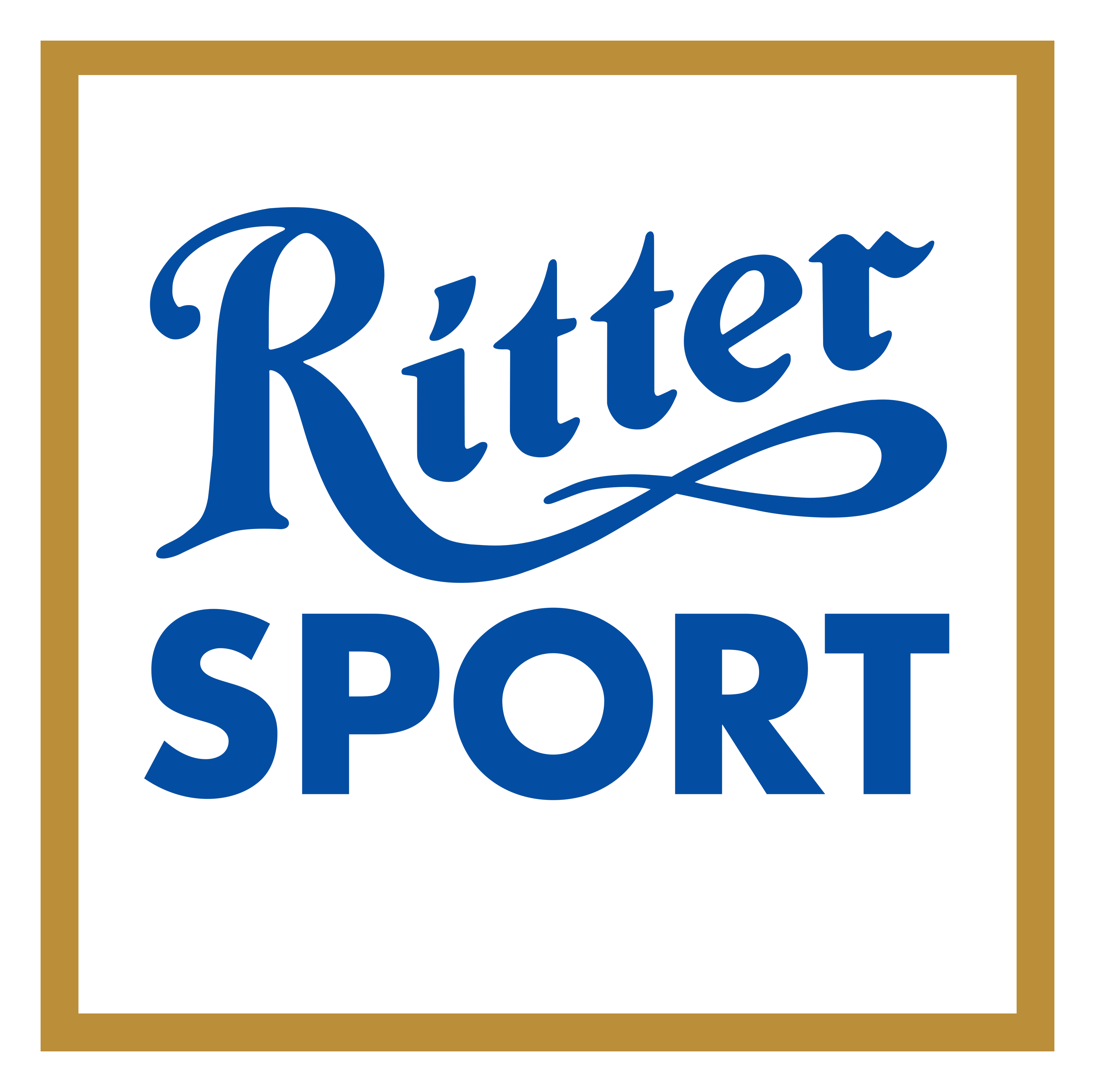 Ritter Sport logo on a transparent background