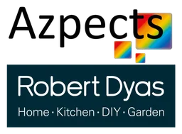 Robert Dyas logo, horizontal version, on a transparent background