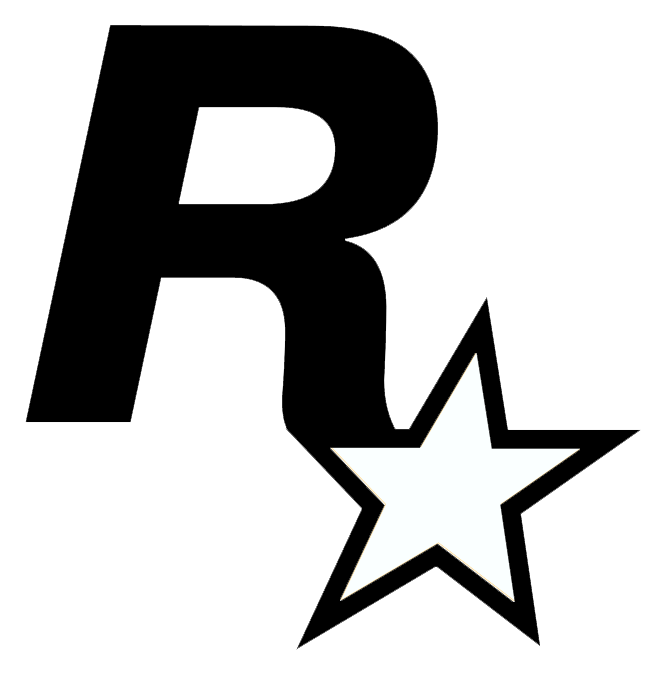 Rockstar Games logo, black icon version, on a transparent background