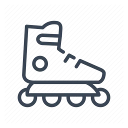 Rollerblade logo, black icon version, on a transparent background