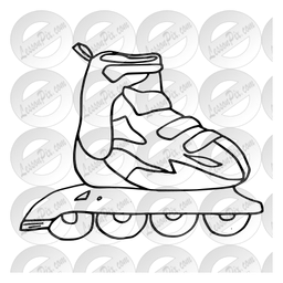 Rollerblade logo, monochrome icon version, on a transparent background
