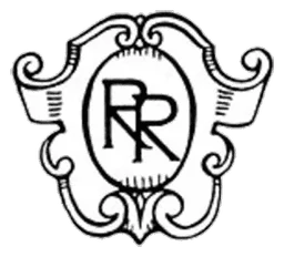 Rolls Royce RR logo, monochrome icon version, on a transparent background