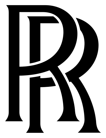 Rolls Royce logo, black version, on a transparent background