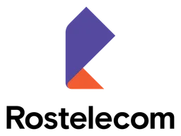 Rostelecom logo, horizontal version, on a transparent background