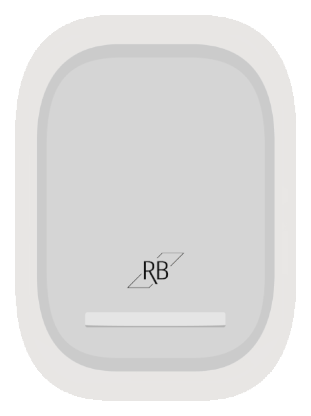 Royal Brunei Airlines logo, white version, on a transparent background