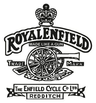 Royal Enfield logo, black icon version, on a transparent background