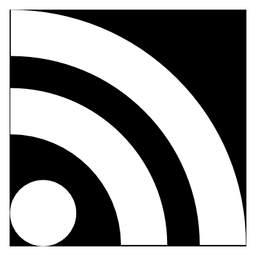 RSS logo, black icon version, on a transparent background
