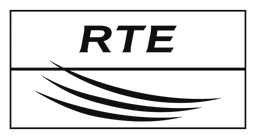 Rte logo, black version, on a transparent background