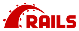 Ruby on Rails logo, wordmark version, on a transparent background