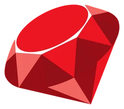 Ruby logo, icon version, on a transparent background