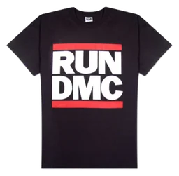 Run DMC logo, black icon version, on a transparent background
