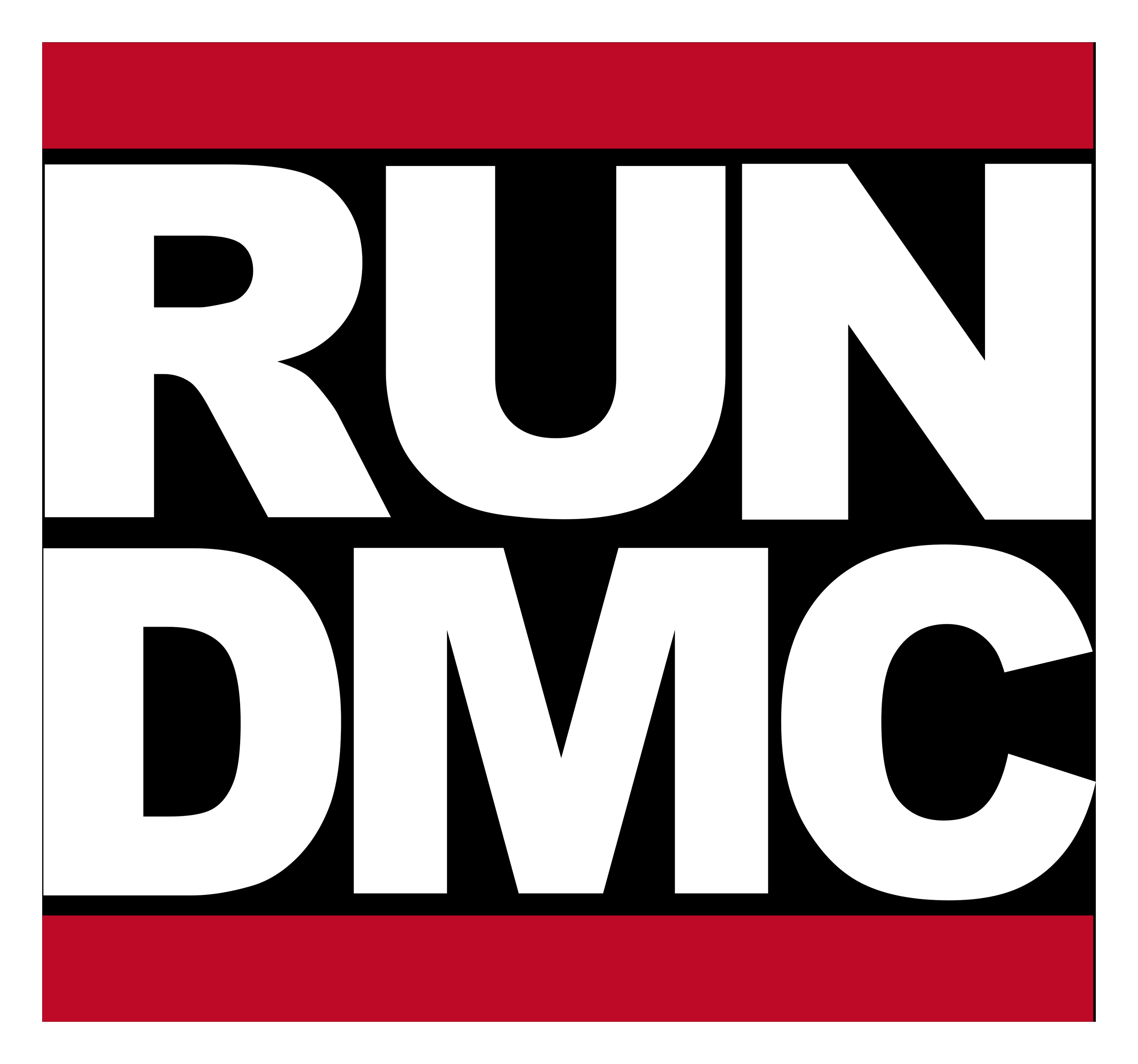 Run DMC logo on a transparent background
