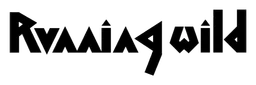 Running Wild logo, black wordmark version, on a transparent background