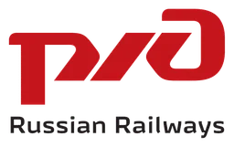 Russian Railways logo, horizontal version, on a transparent background