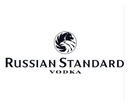 Russian Standard Vodka logo, black wordmark version, on a transparent background