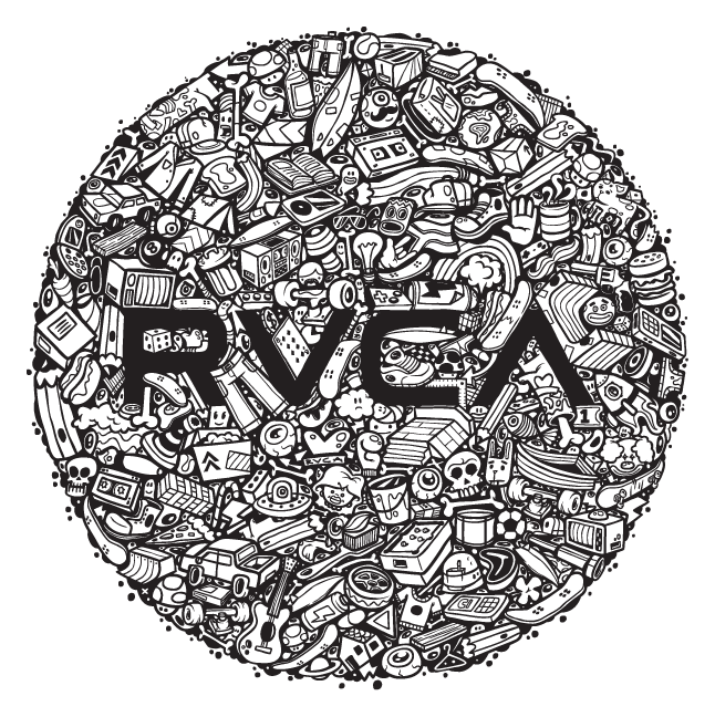 Rvca logo, monochrome icon version, on a transparent background