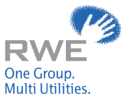 Rwe logo, horizontal version, on a transparent background