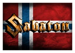 Sabaton logo, horizontal version, on a transparent background