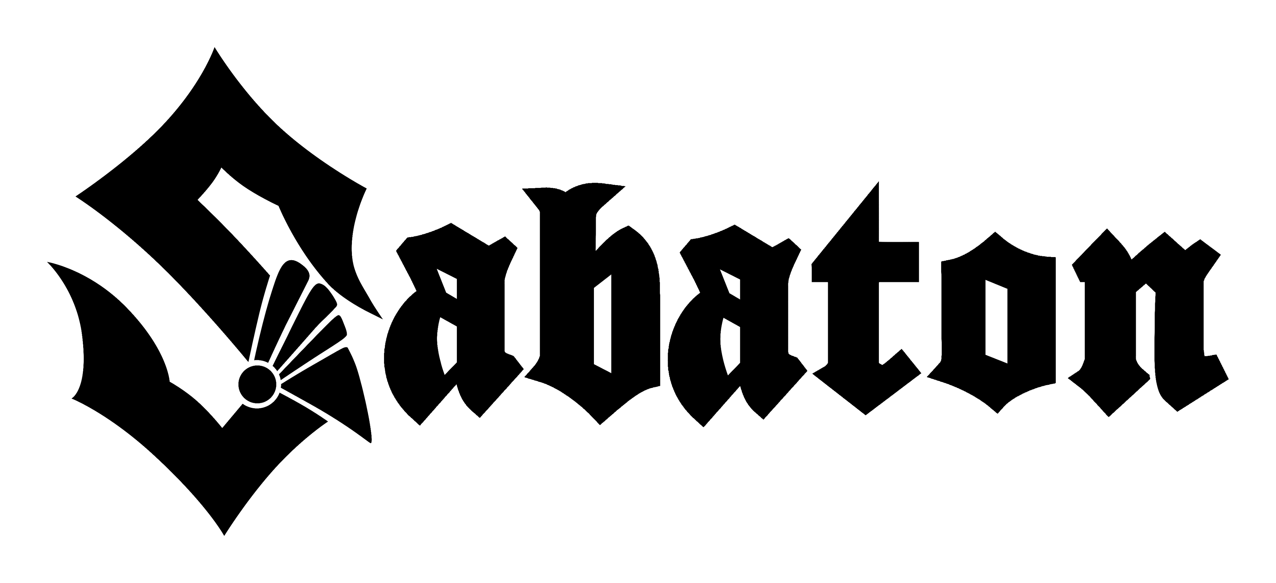 Sabaton logo on a transparent background