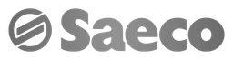 Saeco logo, monochrome wordmark version, on a transparent background