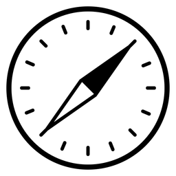 Safari logo, black icon version, on a transparent background