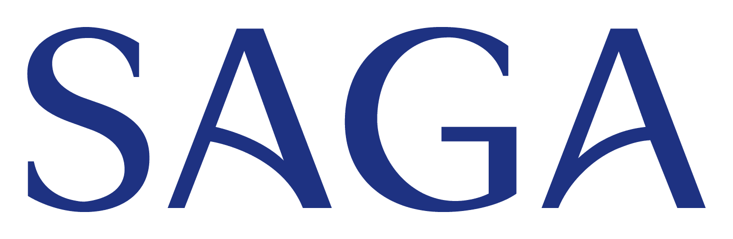 Saga logo on a transparent background