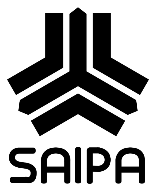 Saipa logo, black version, on a transparent background
