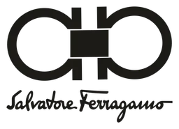 Salvatore Ferragamo logo, black version, on a transparent background