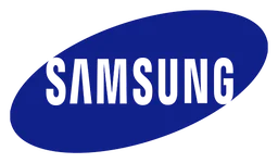 Samsung logo, horizontal version, on a transparent background