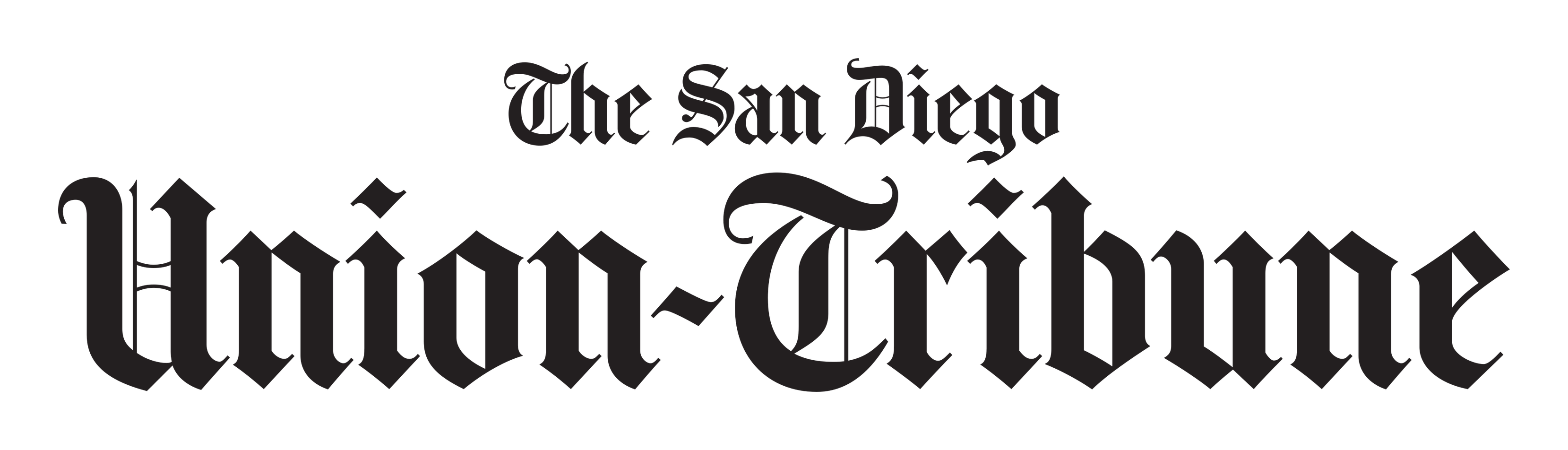 San Diego Union Tribune logo on a transparent background