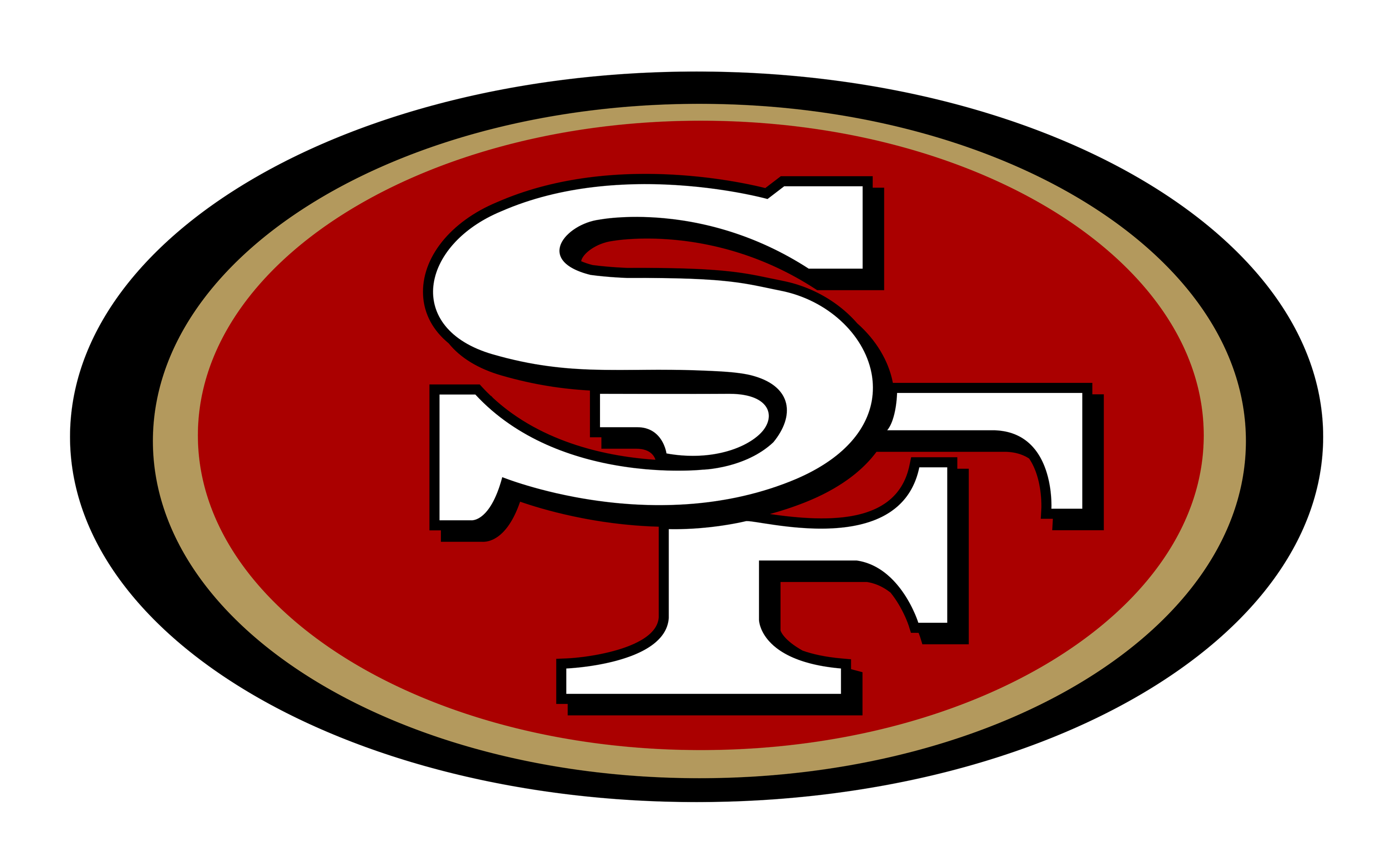 San Francisco 49ers logo on a transparent background