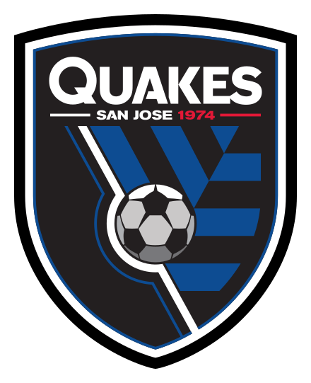 San Jose Earthquakes logo, horizontal version, on a transparent background