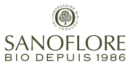 Sanoflore logo, black version, on a transparent background