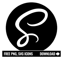 Sass logo, black icon version, on a transparent background