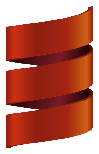 Scala logo, horizontal version, on a transparent background