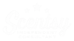 Scentsy logo, white version, on a transparent background