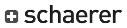 Schaerer logo, black wordmark version, on a transparent background