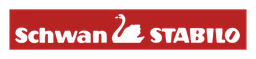 Schwan Stabilo Logo, Variante Wortmarke, auf transparentem Hintergrund