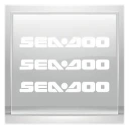 Sea Doo logo, white icon version, on a transparent background